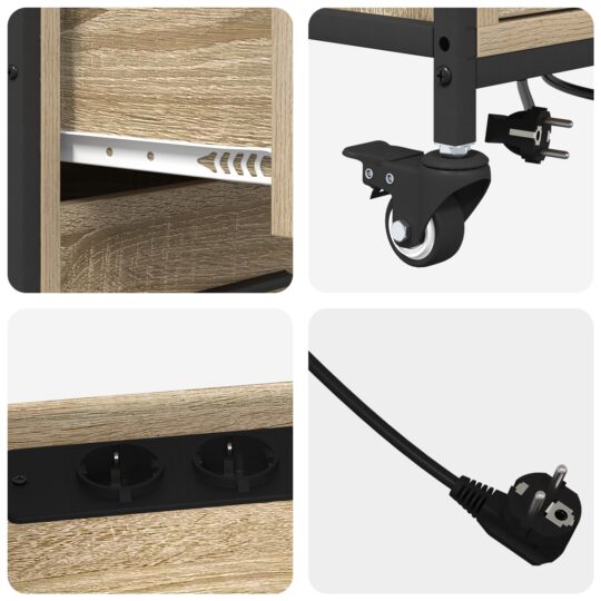 859836 8 Dulap de birou Stejar sonoma 76 x 41 x 72 cm Lemn compozit 859836 8