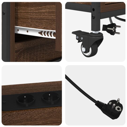 859839 8 Dulap de birou Stejar brun 76 x 41 x 72 cm Lemn compozit 859839 8