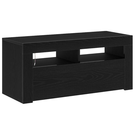 Alternative view of Cabinet TV Negru 90 x 35 x 40 cm Lemn compozit