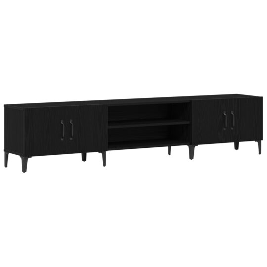Alternative view of Cabinet TV Stejar negru 180 x 31.5 x 40 cm Lemn compozit