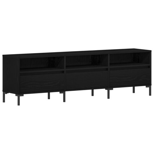 Alternative view of Cabinet TV Stejar negru 150 x 30 x 44.5 cm Lemn compozit