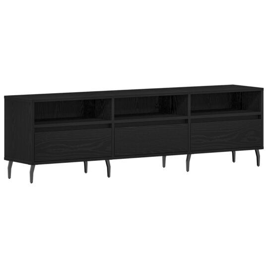 Alternative view of Cabinet TV Stejar negru 150 x 30 x 44.5 cm Lemn compozit