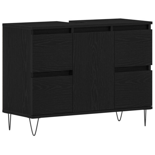 Alternative view of Cabinet pentru chiuvetă cu sertar Stejar Negru 80 x 33 x 60 cm