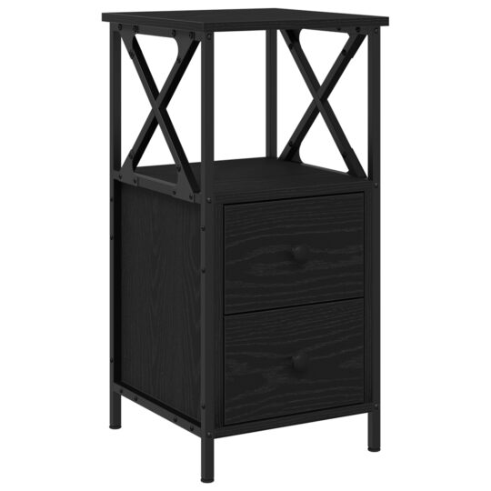 Alternative view of Cititor Cabinet cu sertar Stejar negru 34 x 35.5 x 70 cm