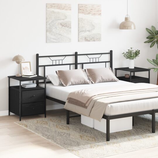 Cabinet de noptieră 2 pcs Stejar negru 44 x 45 x 60 cm