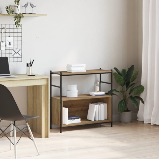 Raft pentru cărți stejar artizanal 80 x 30 x 78.5 cm