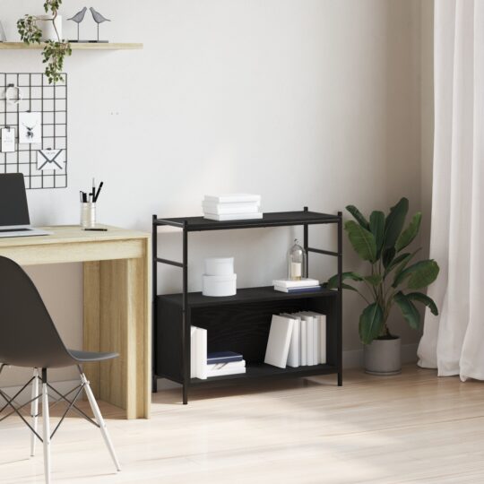Raft pentru cărți Stejar negru 80 x 30 x 78.5 cm Lemn compozit