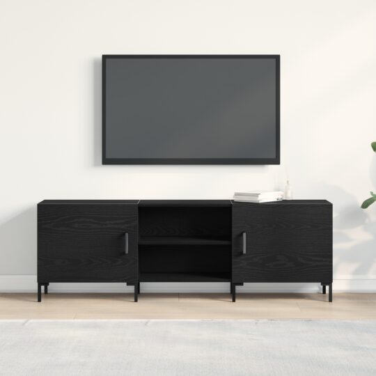 Cabinet TV Stejar negru 150 x 30 x 50 cm Lemn compozit