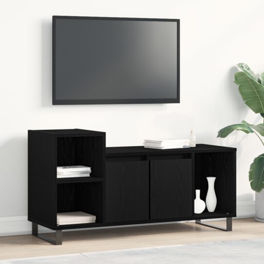 Cabinet TV Stejar negru 100 x 35 x 55 cm Lemn compozit