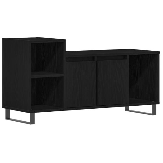 Alternative view of Cabinet TV Stejar negru 100 x 35 x 55 cm Lemn compozit