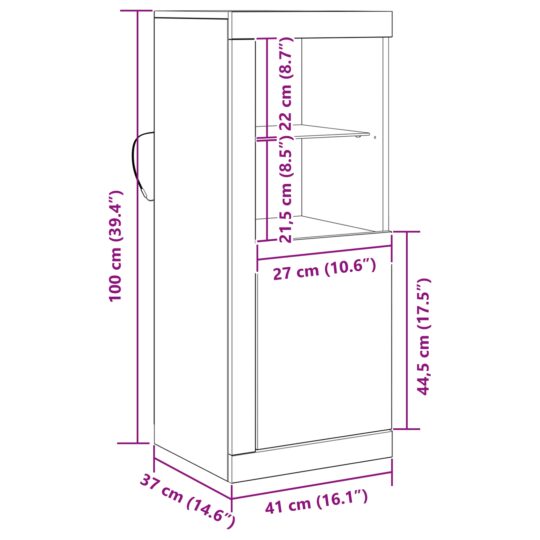 863024 13 Bufet Maro 41 x 37 x 100 cm Lemn compozit 863024 13