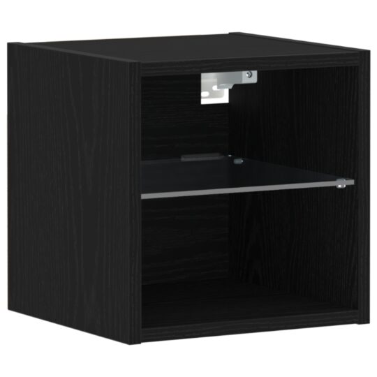 Alternative view of Cabinet TV Negru 30 x 28.5 x 30 cm Lemn compozit