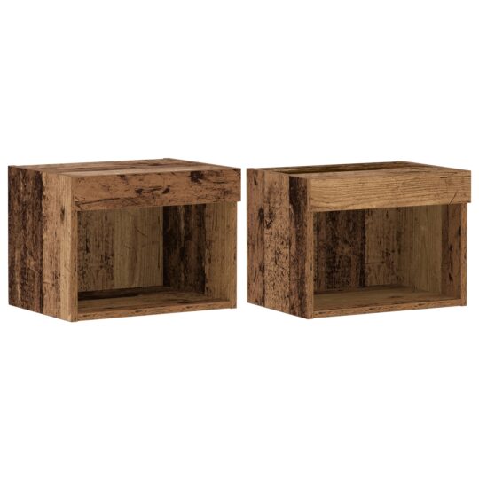 Alternative view of Cabinet TV 2 pcs Lemn vechi 40 x 30 x 30 cm Lemn compozit