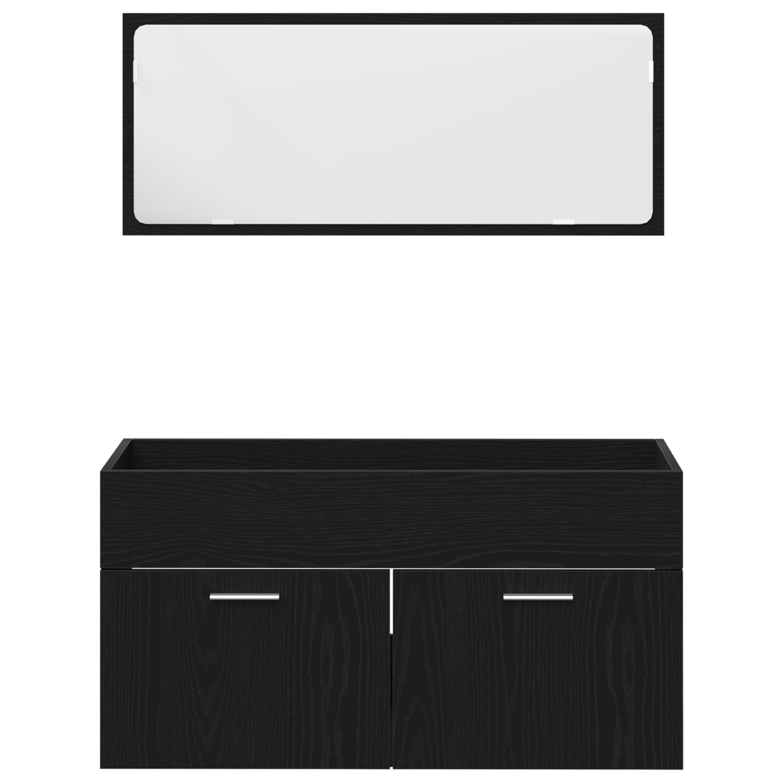 863138 6 Set de Mobilier pentru Baie cu sertar 2 pcs Stejar Negru Set de Mobilier pentru Baie cu sertar 2 pcs Stejar Negru - imagine 6