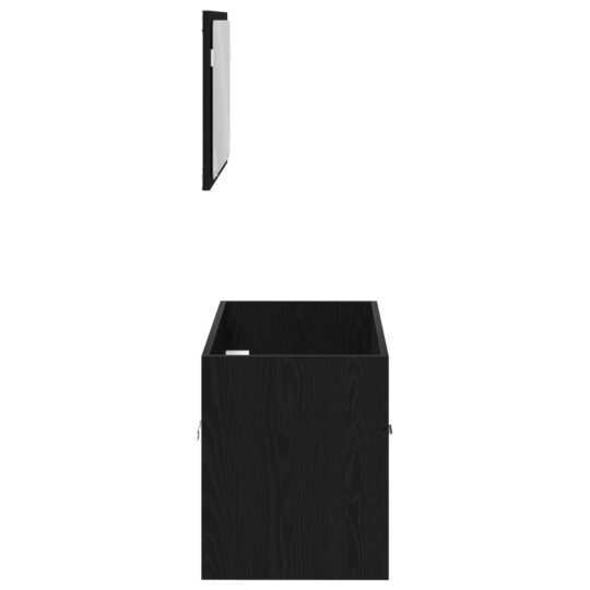 863138 7 Set de Mobilier pentru Baie cu sertar 2 pcs Stejar Negru 863138 7