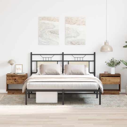 Noptieră 2 pcs Lemn vechi 45 x 34 x 44 cm Lemn compozit