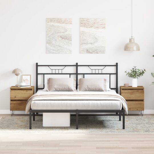 Dulap de noapte 2 pcs stejar artizanal 40 x 35 x 50 cm