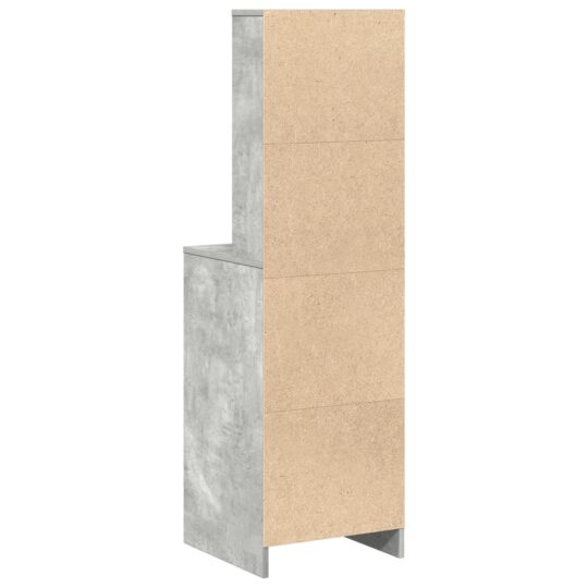 865049 2 Bufet cu sertar Gri beton 40 x 41 x 135 cm Lemn compozit 865049 2