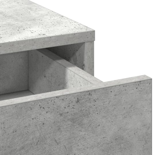 865049 5 Bufet cu sertar Gri beton 40 x 41 x 135 cm Lemn compozit 865049 5