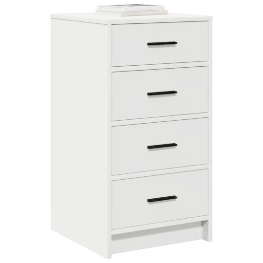 865055 3 Bufet cu sertar Alb 40 x 41 x 75 cm Lemn compozit 865055 3