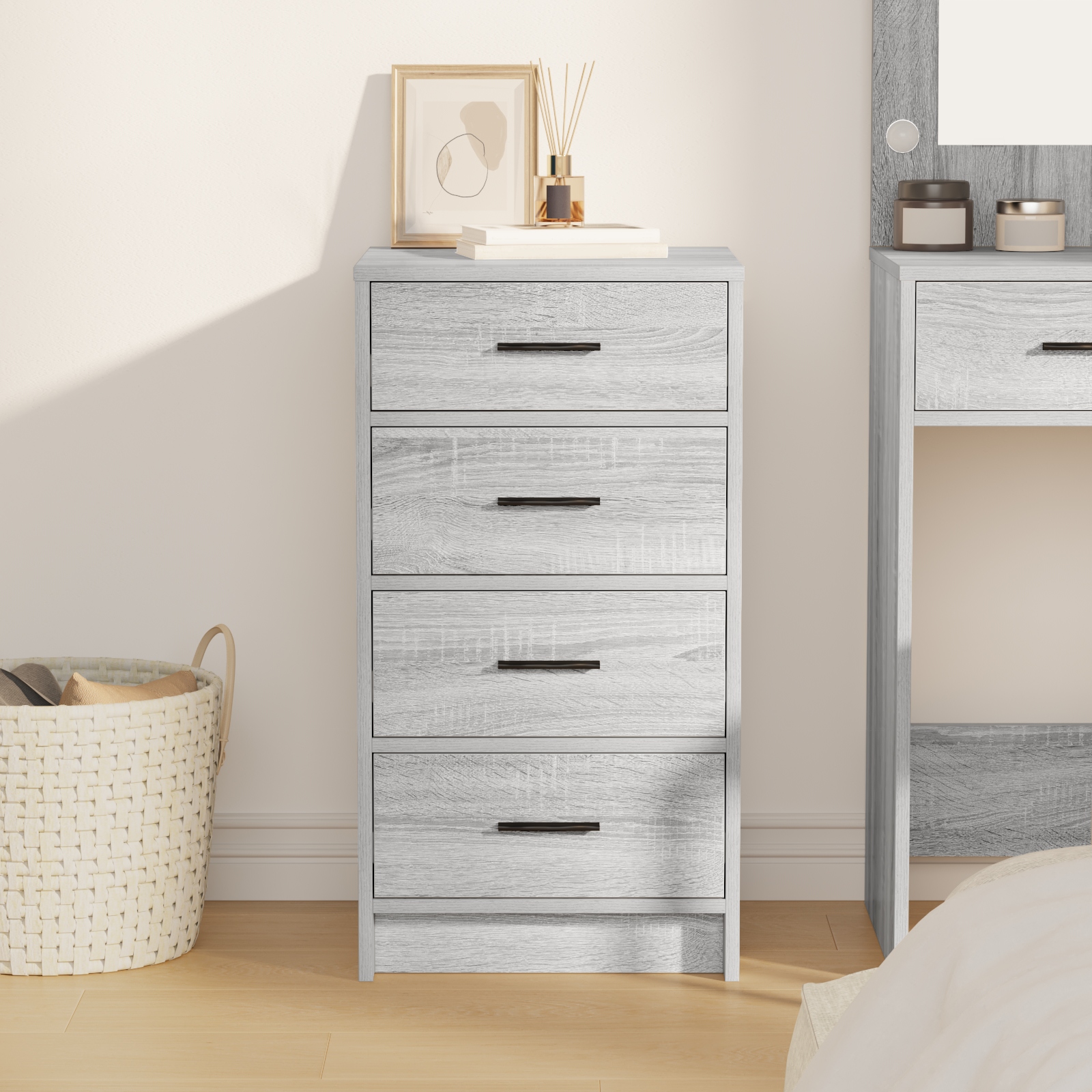 865060 4 Bufet cu sertar sonoma gri 40 x 41 x 75 cm Lemn compozit Bufet cu sertar sonoma gri 40 x 41 x 75 cm Lemn compozit - imagine 4