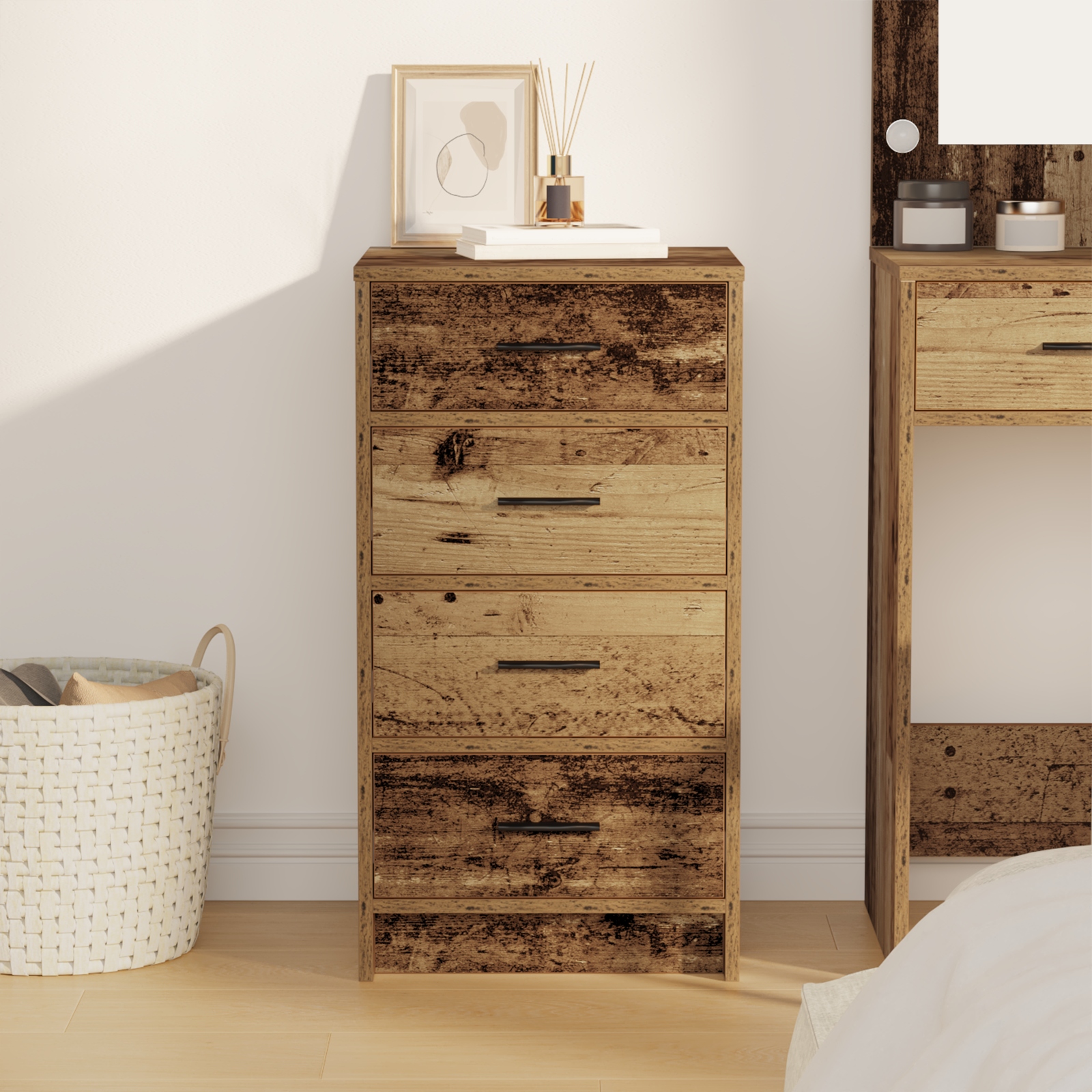 865062 4 Bufet cu sertar Lemn vechi 40 x 41 x 75 cm Lemn compozit Bufet cu sertar Lemn vechi 40 x 41 x 75 cm Lemn compozit - imagine 4