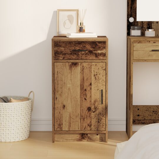 865071 4 Bufet cu sertar Lemn vechi 40 x 40.5 x 75 cm Lemn compozit 865071 4