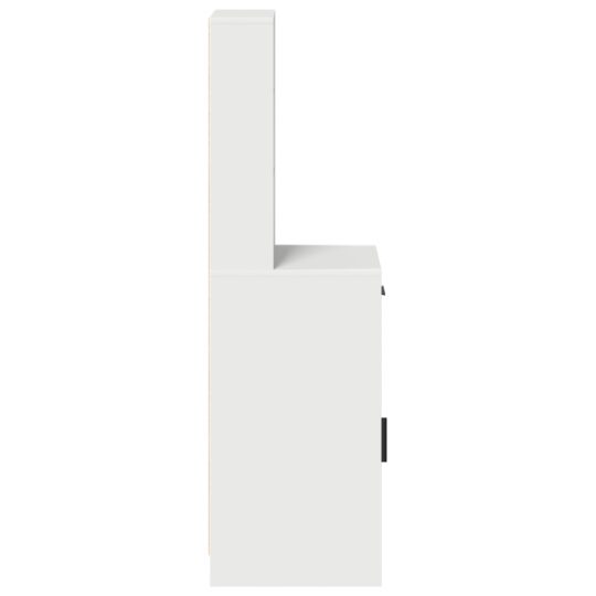 865073 7 Bufet cu sertar Alb 40 x 40.5 x 135 cm Lemn compozit 865073 7