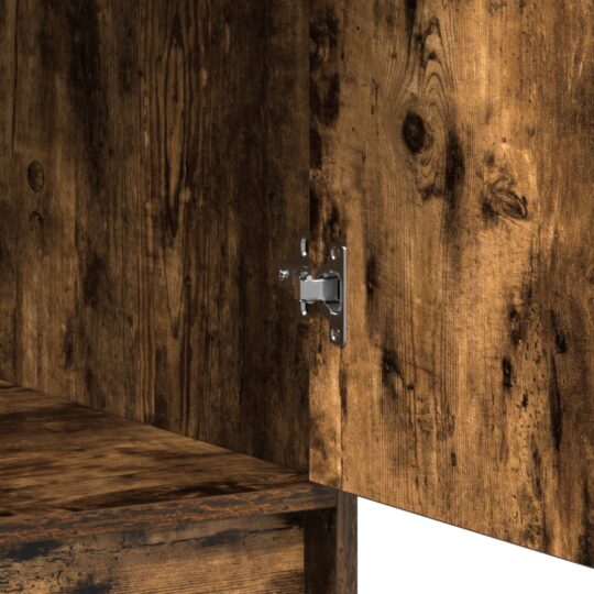 865077 11 Bufet cu sertar Stejar afumat 40 x 40.5 x 135 cm Lemn compozit 865077 11