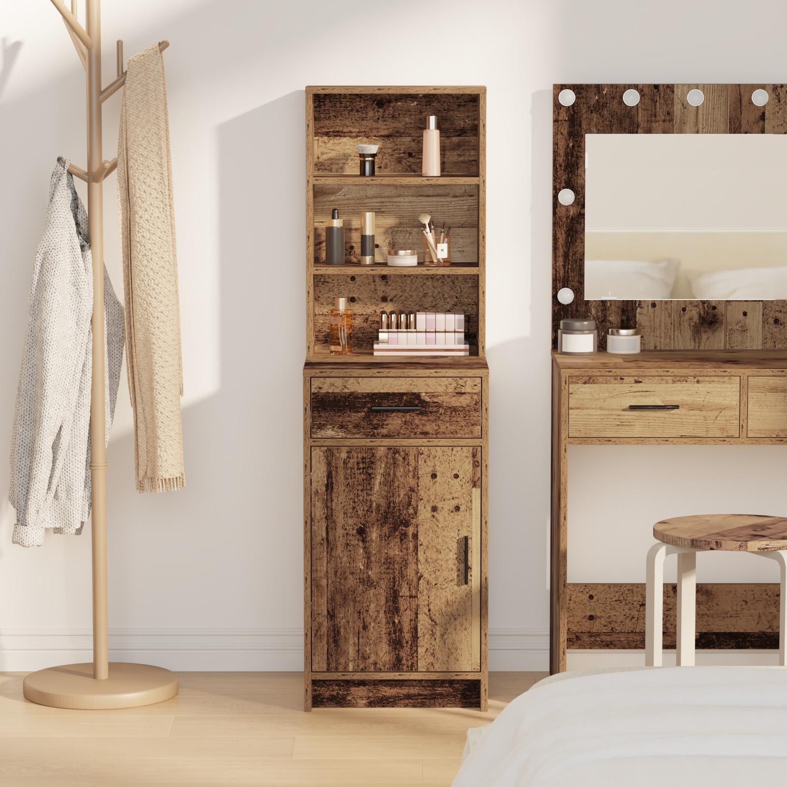 865080 4 Dulap înalt, lemn vechi, 40x41x135 cm, lemn prelucrat Dulap înalt, lemn vechi, 40x41x135 cm, lemn prelucrat - imagine 4