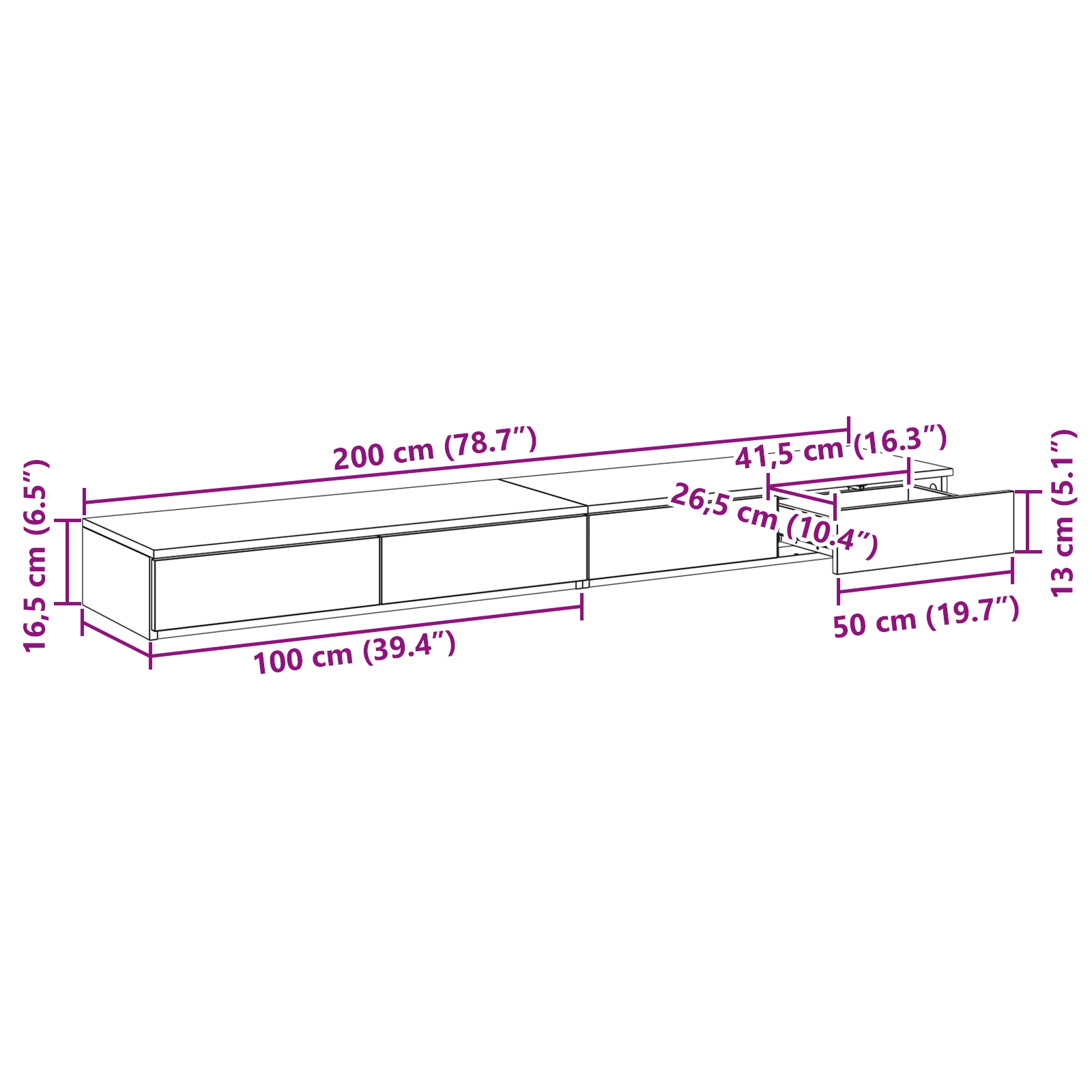 866916 11 Sertare pentru pat cu sertar Stejar negru 200 x 36.5 x 16.5 cm Sertare pentru pat cu sertar Stejar negru 200 x 36.5 x 16.5 cm - imagine 11
