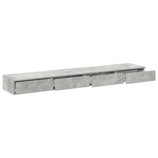 866918 5 Sertare pentru pat Gri beton 200 x 36.5 x 16.5 cm Lemn compozit 866918 5
