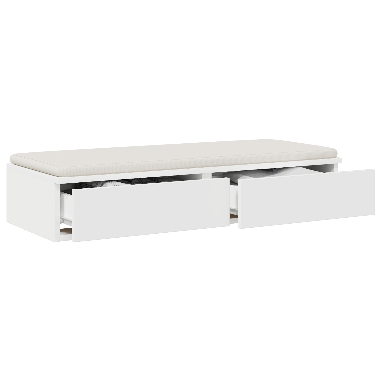 866923 3 Sertare pentru pat Alb 80 x 36.5 x 16.5 cm Lemn compozit Sertare pentru pat Alb 80 x 36.5 x 16.5 cm Lemn compozit - imagine 3