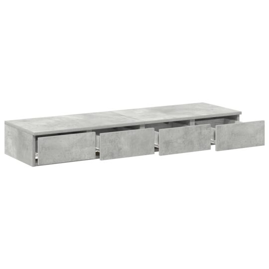 866942 5 Sertare pentru pat Gri beton 120 x 36.5 x 16.5 cm Lemn compozit 866942 5