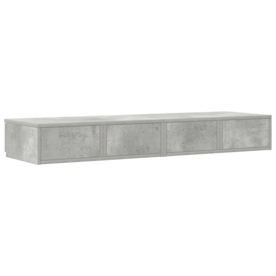 866942 8 Sertare pentru pat Gri beton 120 x 36.5 x 16.5 cm Lemn compozit 866942 8
