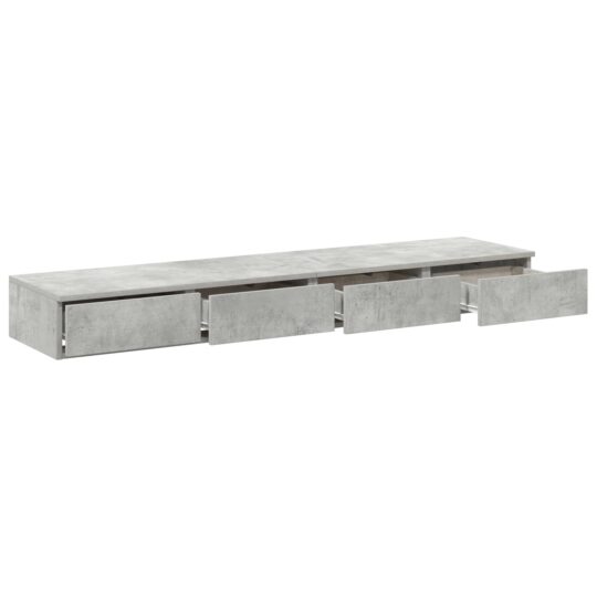 866958 5 Sertare pentru pat Gri beton 150 x 36.5 x 16.5 cm Lemn compozit 866958 5
