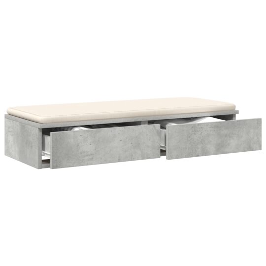 866966 3 Sertare pentru pat Gri beton 75 x 36.5 x 16.5 cm Lemn compozit 866966 3