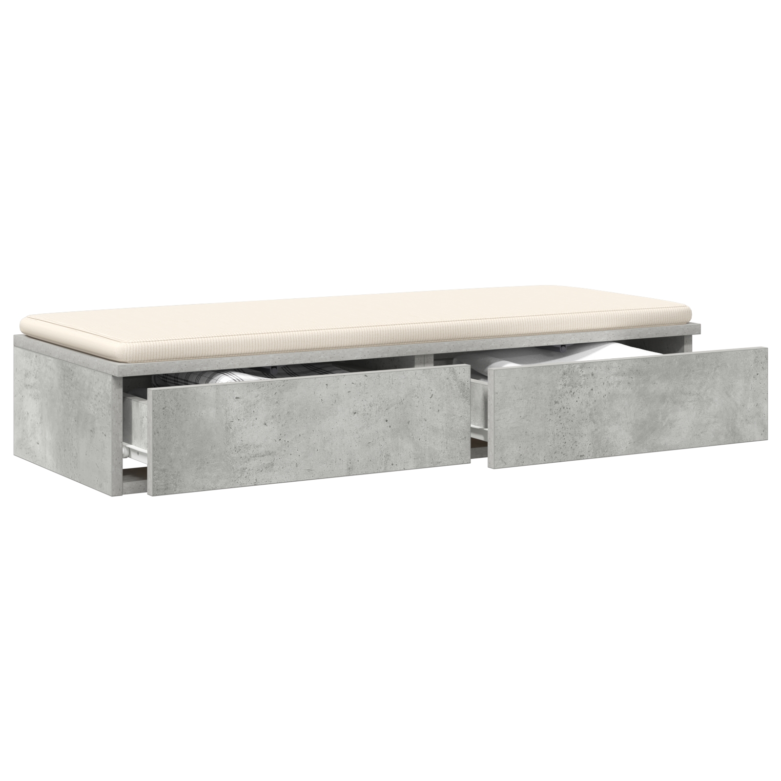 866966 3 Sertare pentru pat Gri beton 75 x 36.5 x 16.5 cm Lemn compozit Sertare pentru pat Gri beton 75 x 36.5 x 16.5 cm Lemn compozit - imagine 3