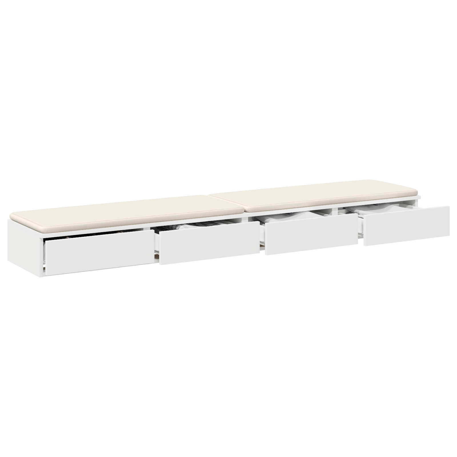 866979 3 Sertare pentru pat Alb 180 x 36.5 x 16.5 cm Lemn compozit Sertare pentru pat Alb 180 x 36.5 x 16.5 cm Lemn compozit - imagine 3