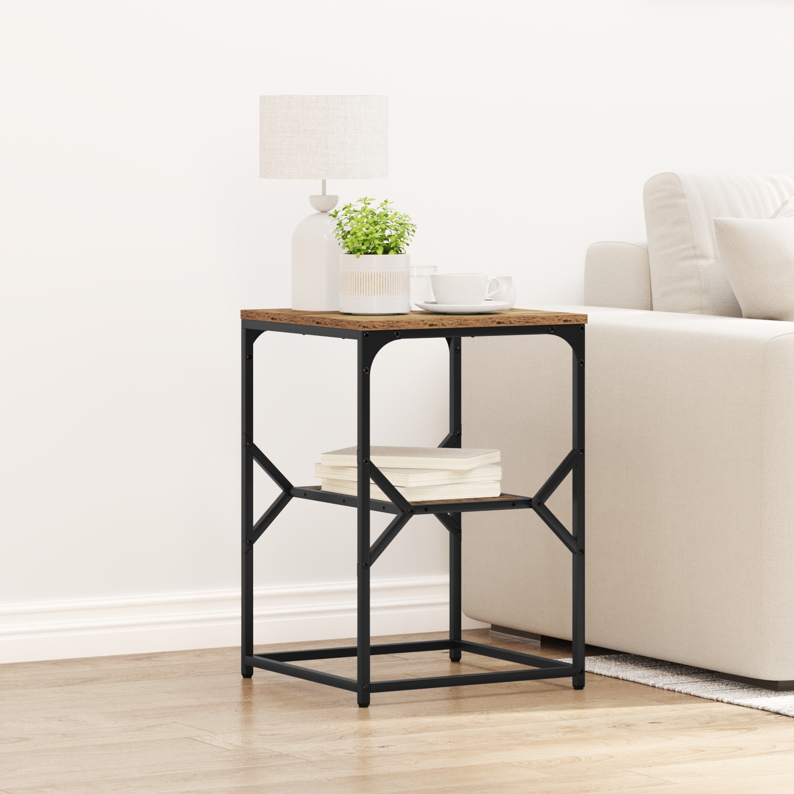 868241 1 Masă laterală Lemn vechi 41 x 40 x 60 cm Masă laterală Lemn vechi 41 x 40 x 60 cm