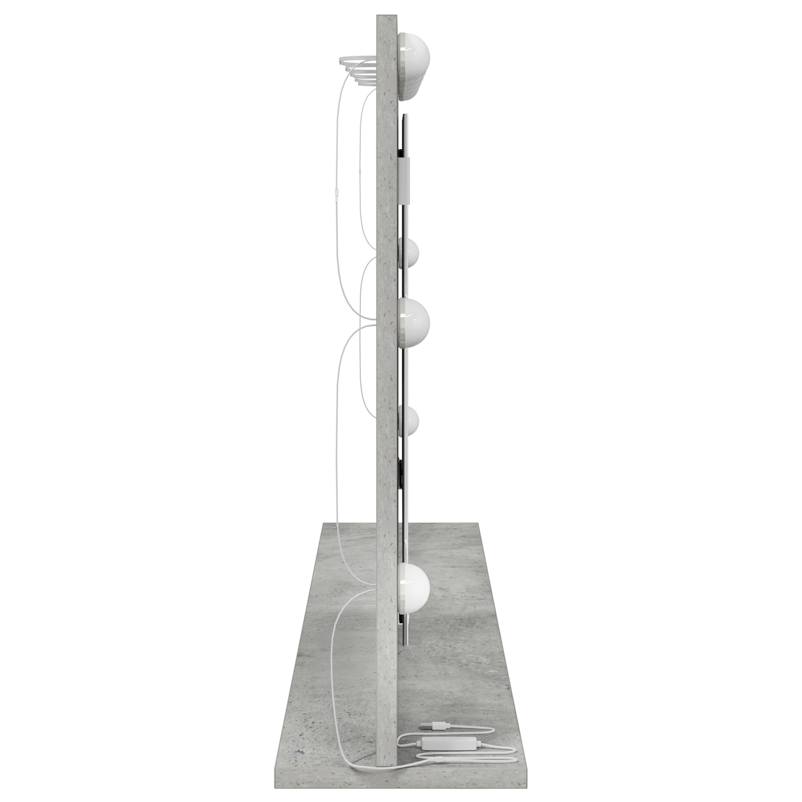 868304 4 Oglindă de toaletă cu oglindă Gri din beton 100 x 55 x 18 cm Oglindă de toaletă cu oglindă Gri din beton 100 x 55 x 18 cm - imagine 4