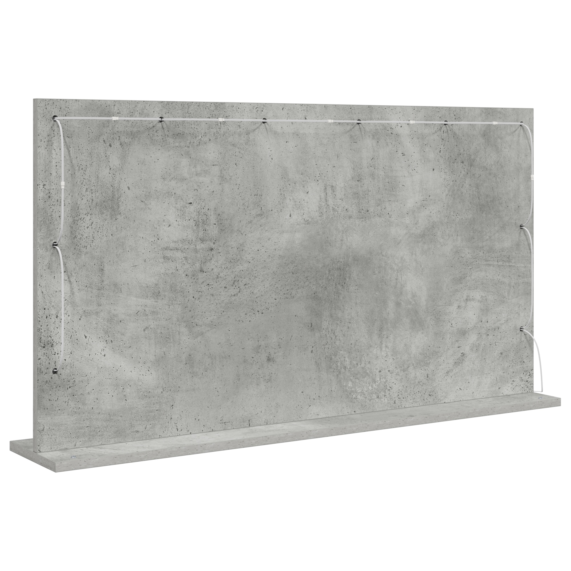 868304 5 Oglindă de toaletă cu oglindă Gri din beton 100 x 55 x 18 cm Oglindă de toaletă cu oglindă Gri din beton 100 x 55 x 18 cm - imagine 5