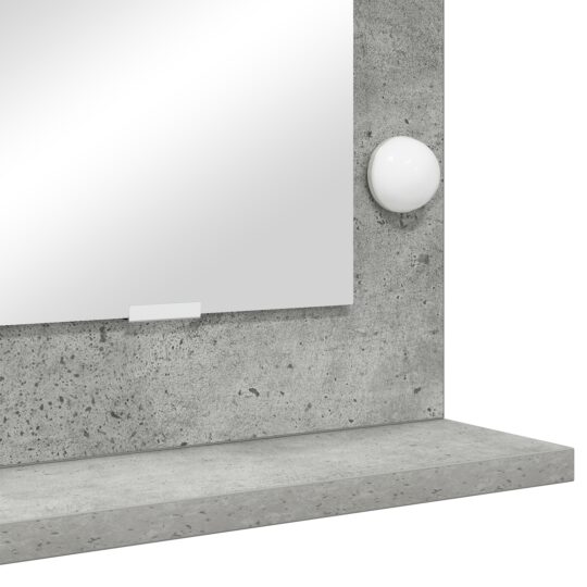 868320 6 Oglindă de toaletă cu oglindă Gri din beton 80 x 45 x 18 cm 868320 6