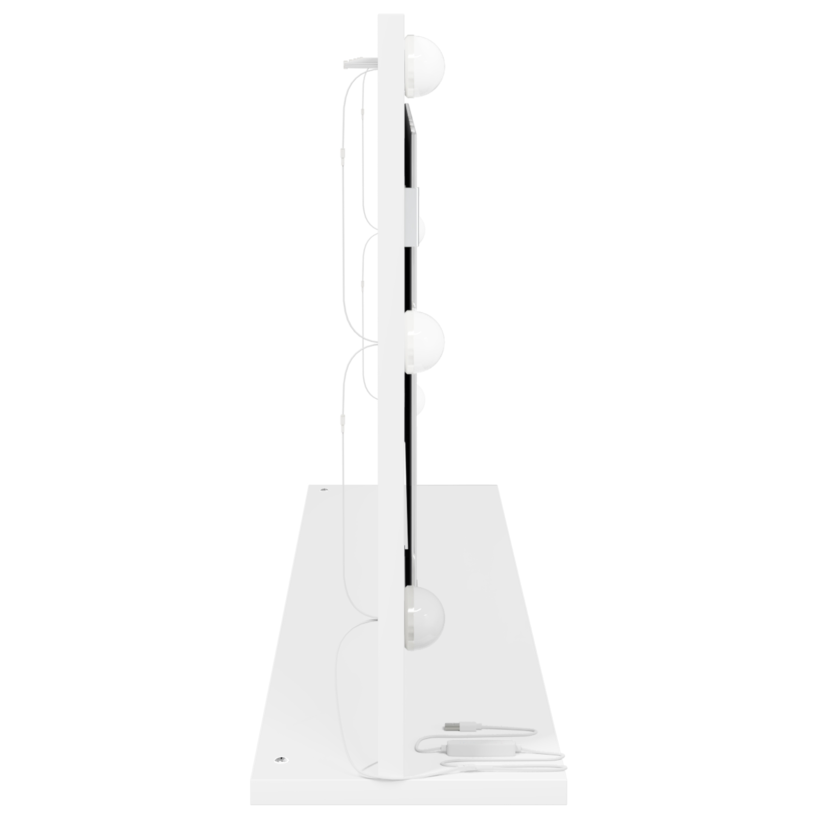 868325 4 Oglindă de toaletă Alb 100 x 45 x 18 cm Lemn compozit și sticlă Oglindă de toaletă Alb 100 x 45 x 18 cm Lemn compozit și sticlă - imagine 4