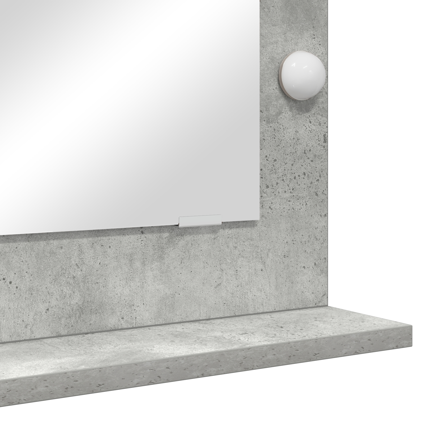 868336 6 Oglindă de toaletă cu oglindă Gri din beton 70 x 50 x 18 cm Oglindă de toaletă cu oglindă Gri din beton 70 x 50 x 18 cm - imagine 6