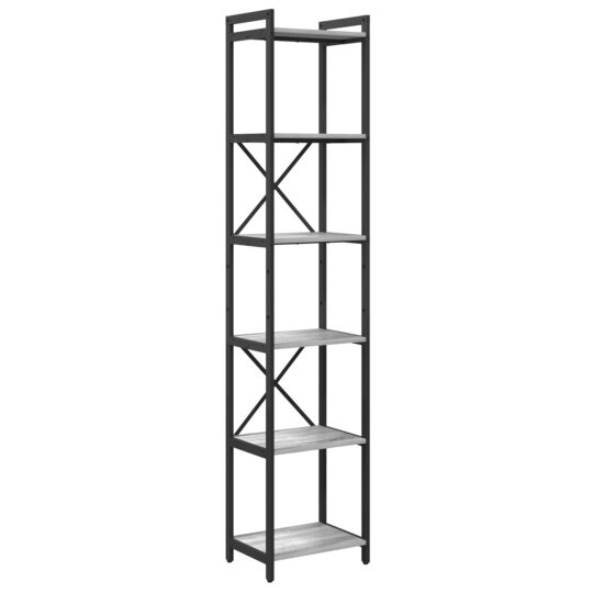 Alternative view of Bibliotecă sonoma gri 40 x 30 x 188 cm Lemn compozit