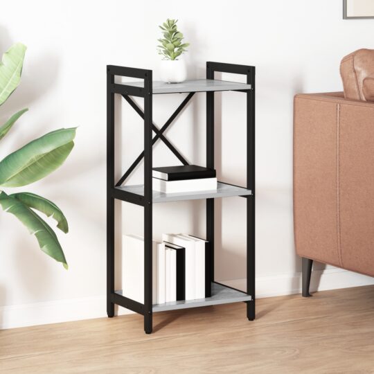 Bibliotecă sonoma gri 40 x 30 x 83 cm Lemn compozit