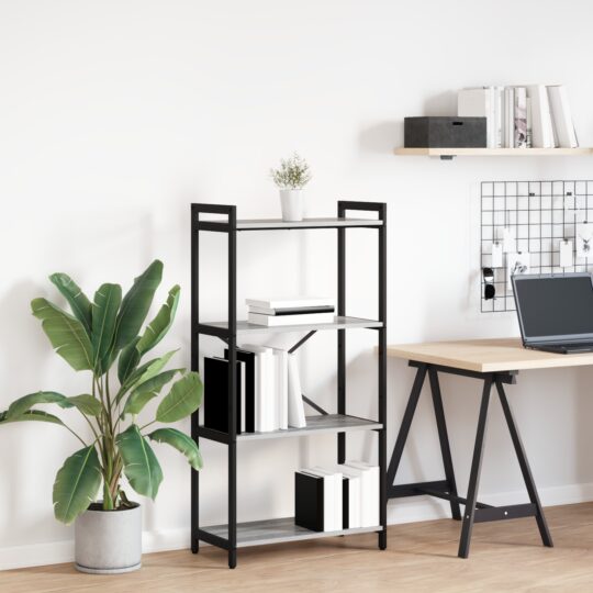 Bibliotecă sonoma gri 60 x 30 x 118 cm Lemn compozit