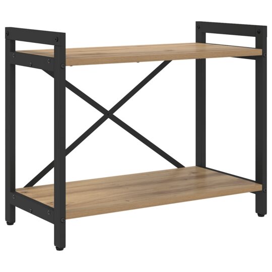 Alternative view of Bibliotecă stejar artizanal 60 x 30 x 48.5 cm Lemn compozit