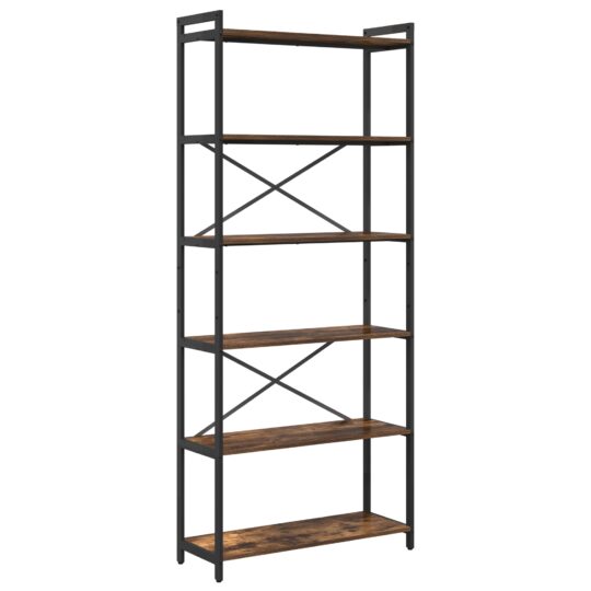 Alternative view of Bibliotecă Stejar afumat 80 x 30 x 188 cm Lemn compozit